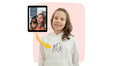 Load image into Gallery viewer, Sample mockup of a custom embroidered kids hoodie with line art of a dog.
