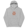 Load image into Gallery viewer, Custom kids embroidered white hoodie.
