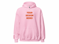 Load image into Gallery viewer, Custom adults embroidered sand hoodie. Sleeve text is customizable. 
