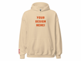 Load image into Gallery viewer, Custom adults embroidered white hoodie. Sleeve text is customizable. 
