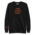 Load image into Gallery viewer, Custom adults embroidered charcoal sweatshirt. Sleeve text is customizable. 
